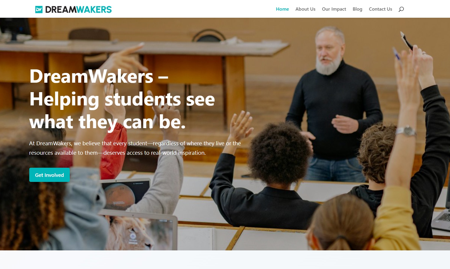 DreamWakers website screenshot