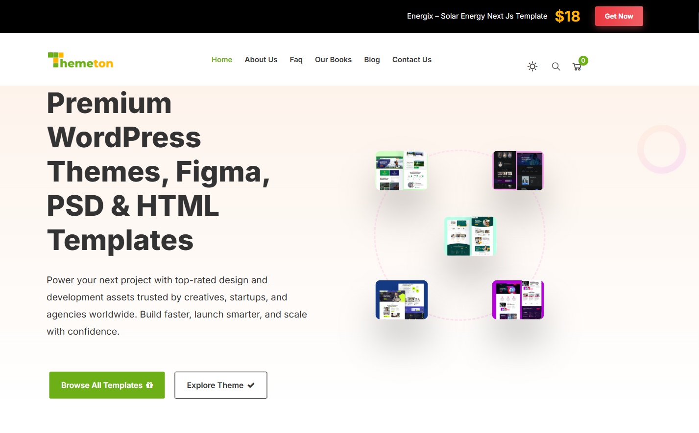 Themeton website screenshot